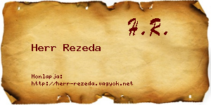 Herr Rezeda névjegykártya